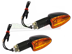 Motorcycle Indicators Carbon Look Long Approved