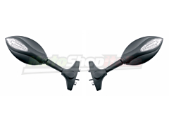 Motorcycle fairing mirrors with LED Arrows Approved Universal