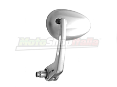 Bar End Mirror Bikes - Scooter Oval Silver Approved