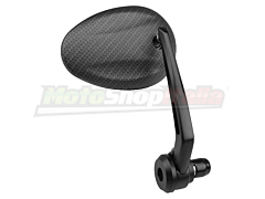 Bar End Mirror Bikes - Scooter Oval Carbon Approved