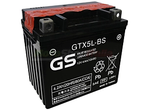 Batteria GTX5L-BS GS Sigillata 12 V - 4 Ah