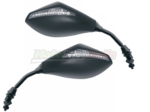 Motorcycle Fairing Mirrors with Arrows Led Approved Universal
