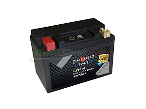 Battery Lithium LTM14 Okyami (YTX14-BS - YTZ12S - YTZ14S)