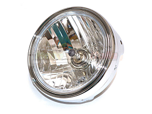 Round Motorcycle Headlight Universal Approved Diameter 201