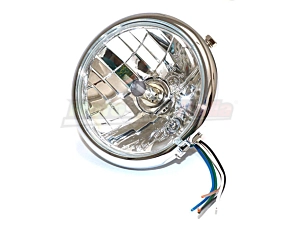 Motorcycle Round Chrome Headlight Universal Approved