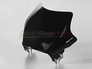 Naked Motorcycle Windscreen with Round Headlight Black