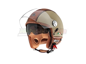Helmet Jet Pelle Dura Premium Helmo Milano Approved