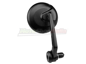 Bar End Mirror Bikes - Scooter Round Black Approved
