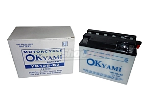 Battery YB12B-B2 Okyami Lead/Acid 12 Volt