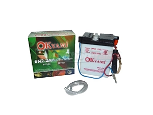 Battery 6N2-2A Okyami Lead/Acid 6 Volt