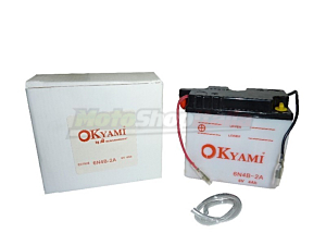 Battery 6N4B-2A Okyami Lead/Acid 6 Volt