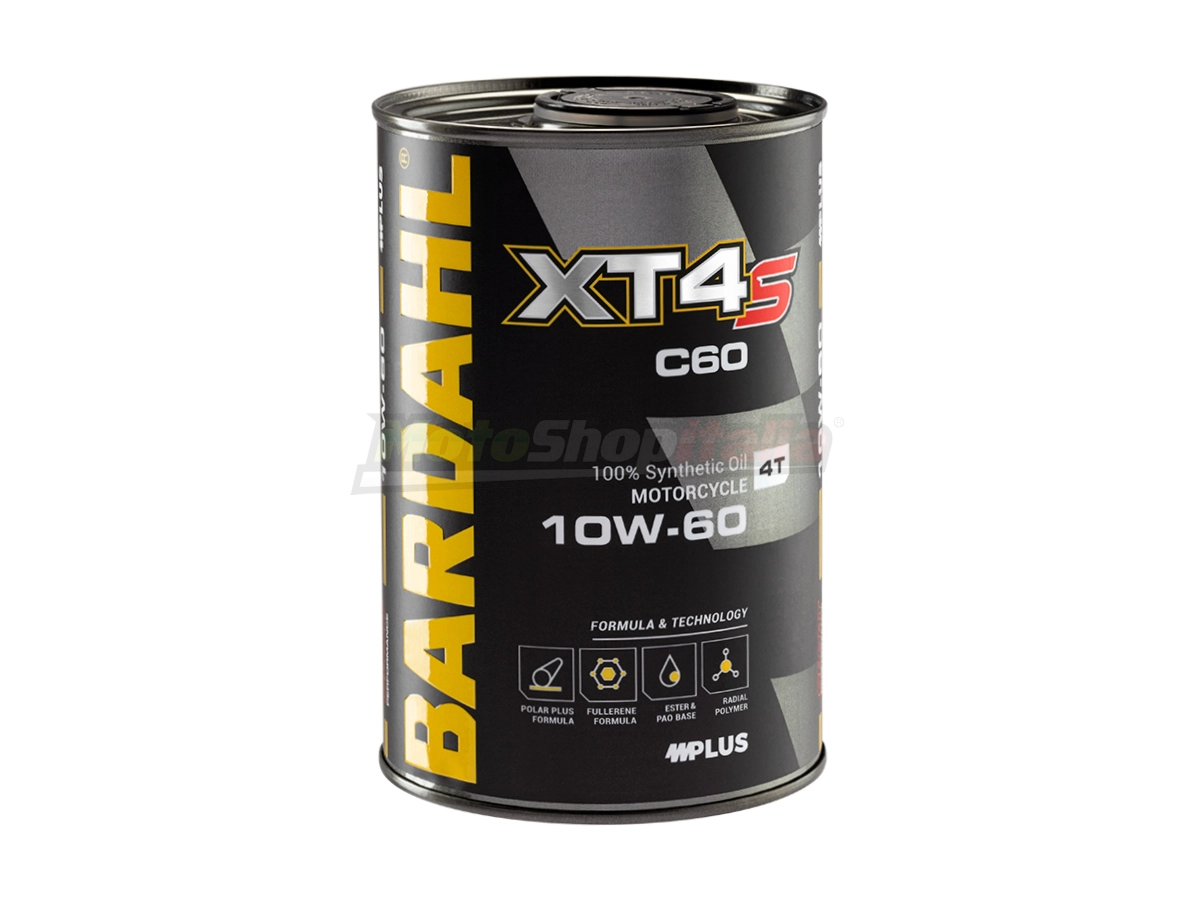 Olio Bardahl XT4-S C60 10W-60 Moto 4T Lubrificante 100% Sintetico