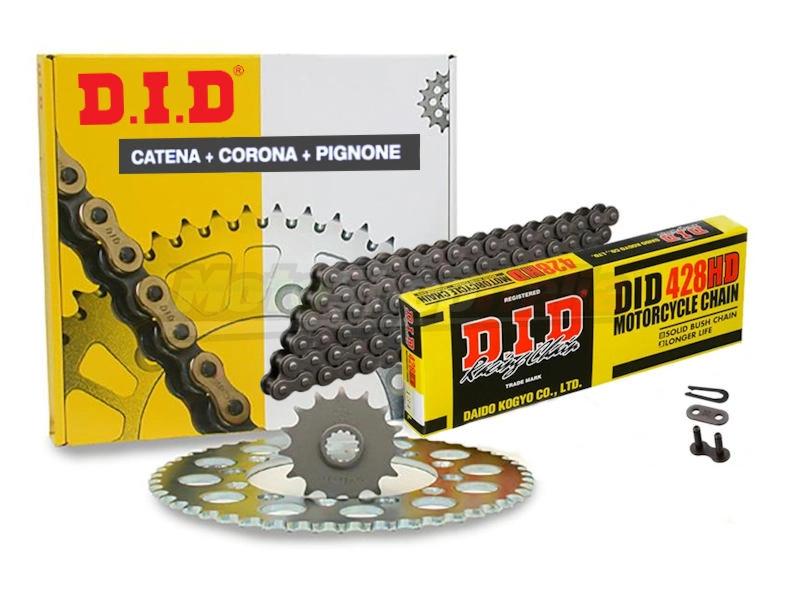 Kit Catena Corona Pignone DT 125 R/X/RE (kit trasmissione DID)