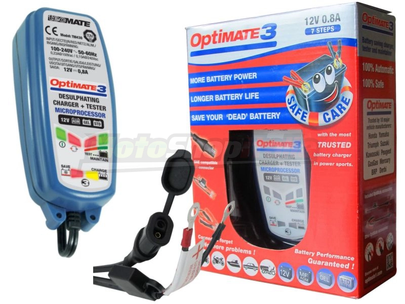 Battery Charger Optimate 3 (TecMate) - Charge Maintainer