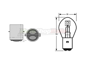 Lampadina S1/S2 12 Volt - BA20d