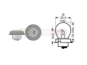 Lampadina S3 12 Volt - P26s