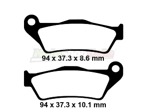 Pads HP2 - K / R 850> 1600 Rear EBC Brakes