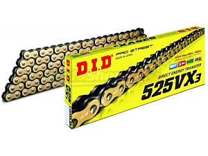 Chain DID 525 VX3 X-Ring Gold