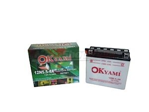 Battery 12N5,5-4A Okyami Lead/Acid 12 Volt