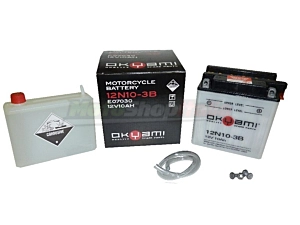 Battery 12N10-3B Okyami Lead/Acid 12 Volt