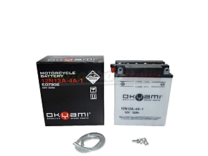 Battery 12N12A-4A-1 Okyami Lead/Acid 12 Volt