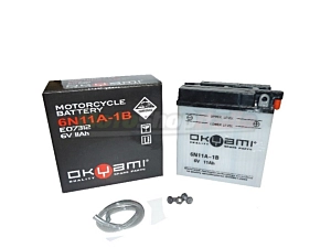 Battery 6N11A-1B Okyami Lead/Acid 6 Volt