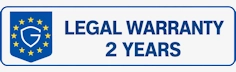 Legal Guarantee: 2 Years