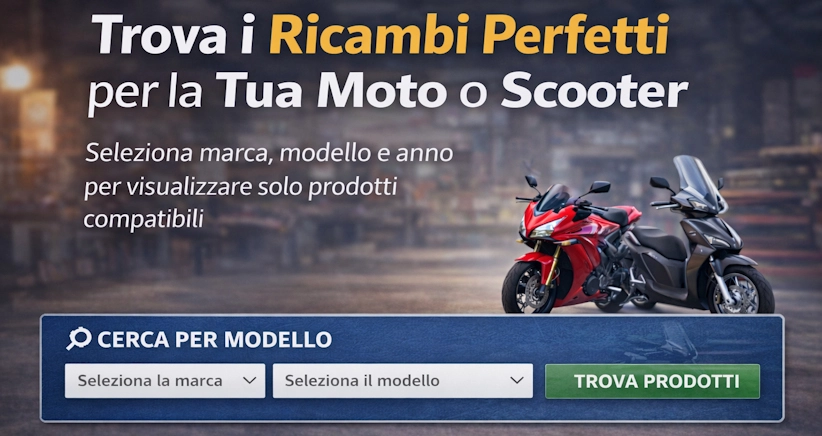 Ricerca ricambi moto e scooter per marca e modello
